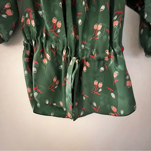 100% SILK REBECCA TAYLOR SILK FLORAL BLOUSE - Picture 7 of 12